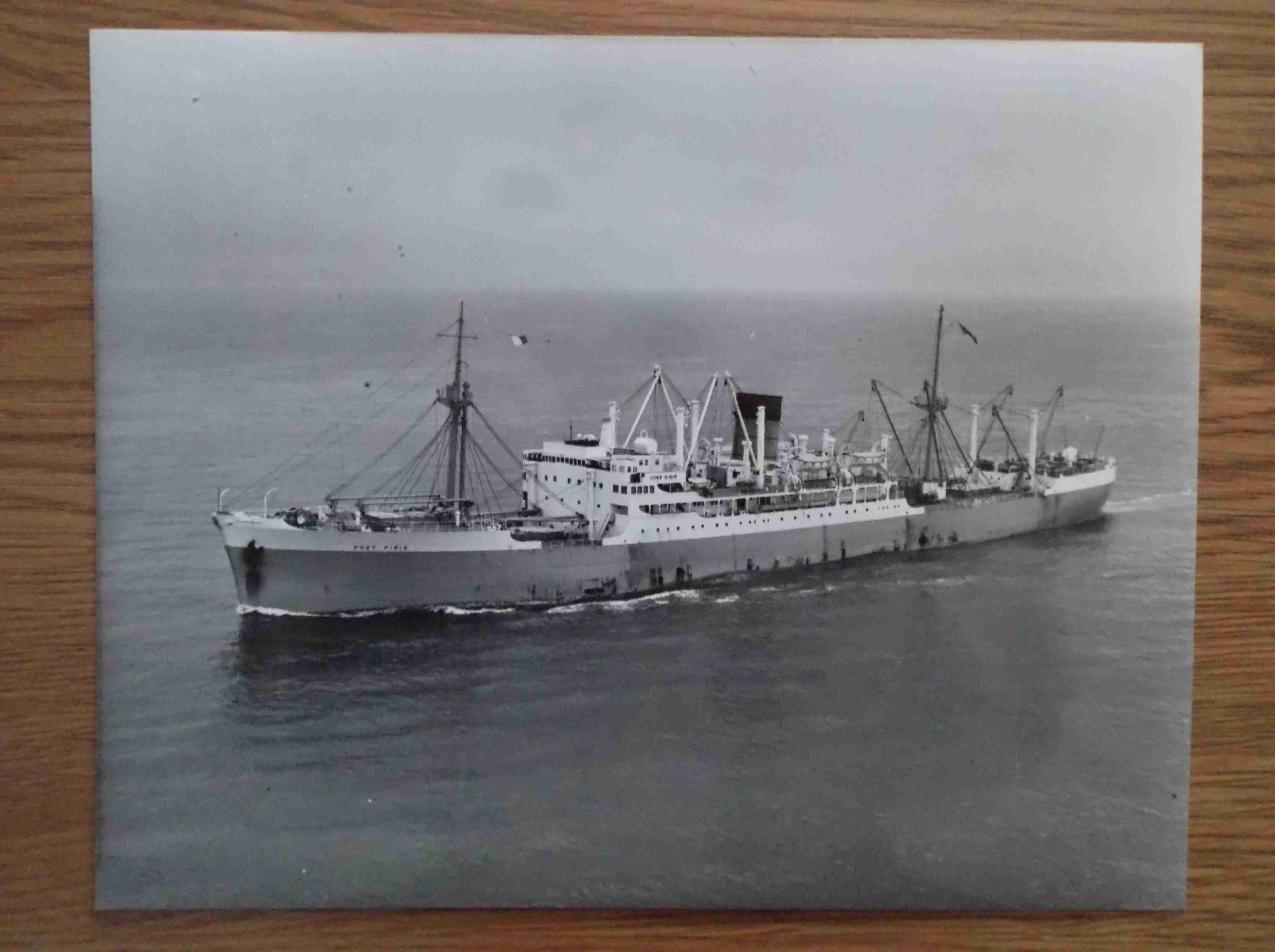 LARGE B/W PHOTOGRAPH OF THE PORT LINE VESSEL THE PORT PIRIE